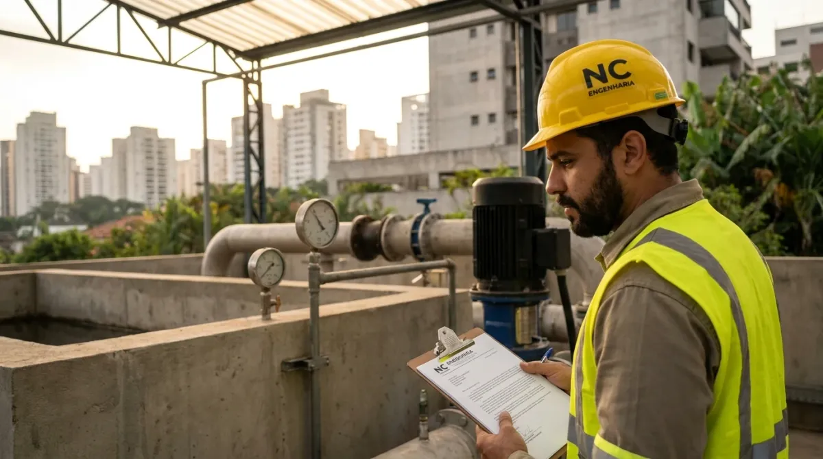 Adequação de Sistemas Hidrossanitários — vistoria técnica em edificação