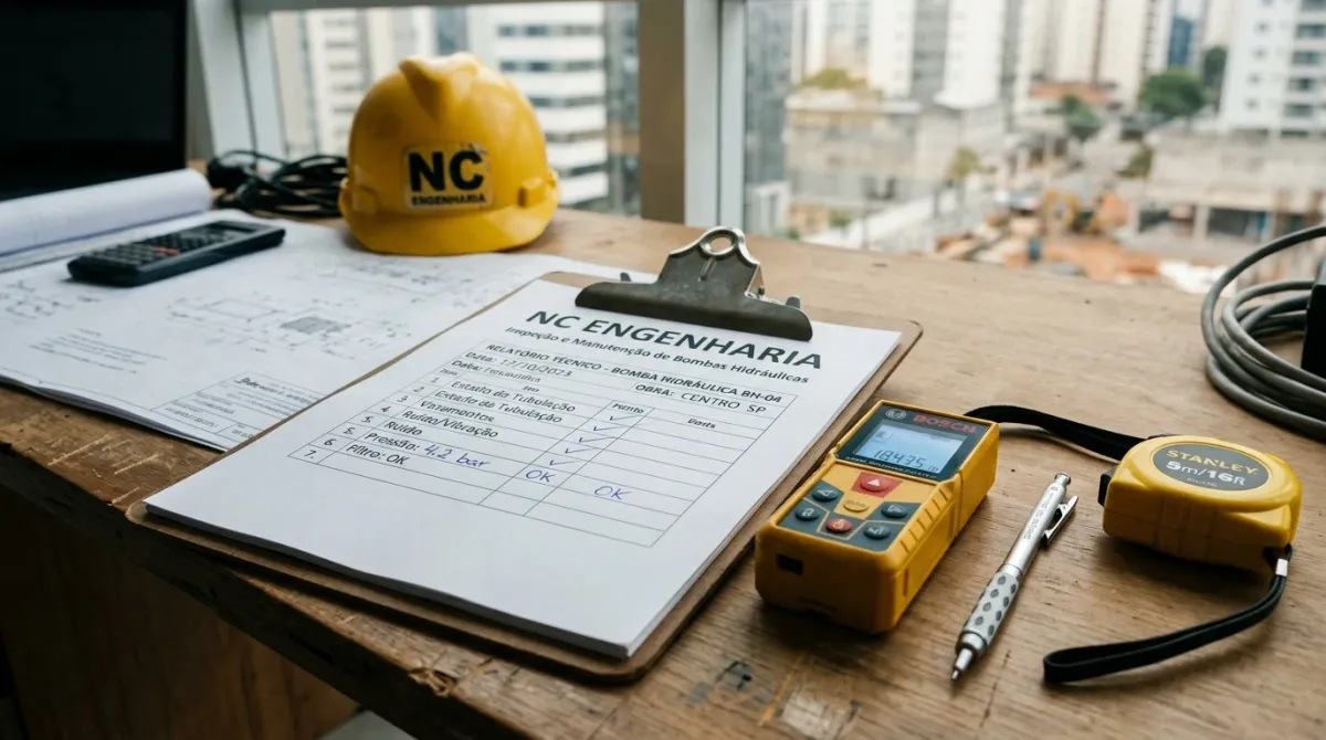 Bombas Hidráulicas — entregáveis e documentação técnica