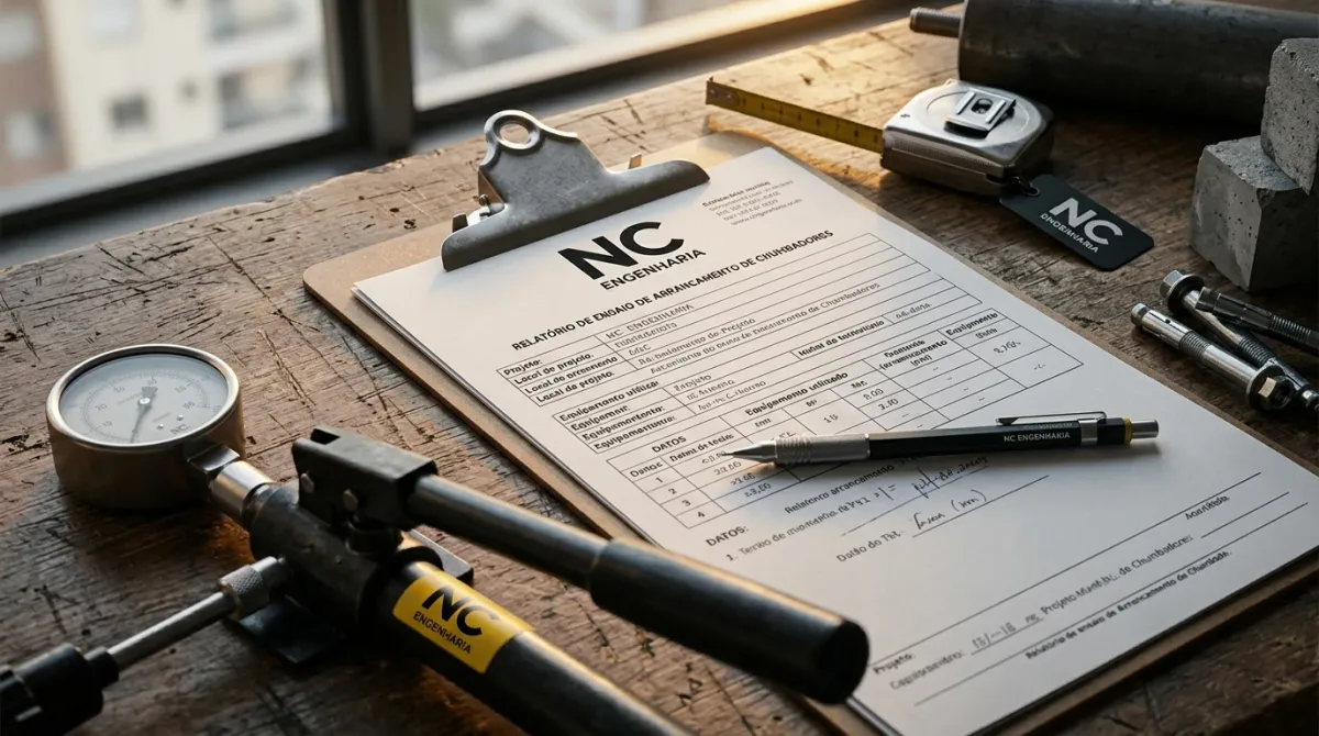 Teste de Arrancamento — entregáveis e documentação técnica