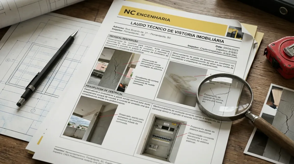 Vistoria Imobiliária — entregáveis e documentação técnica